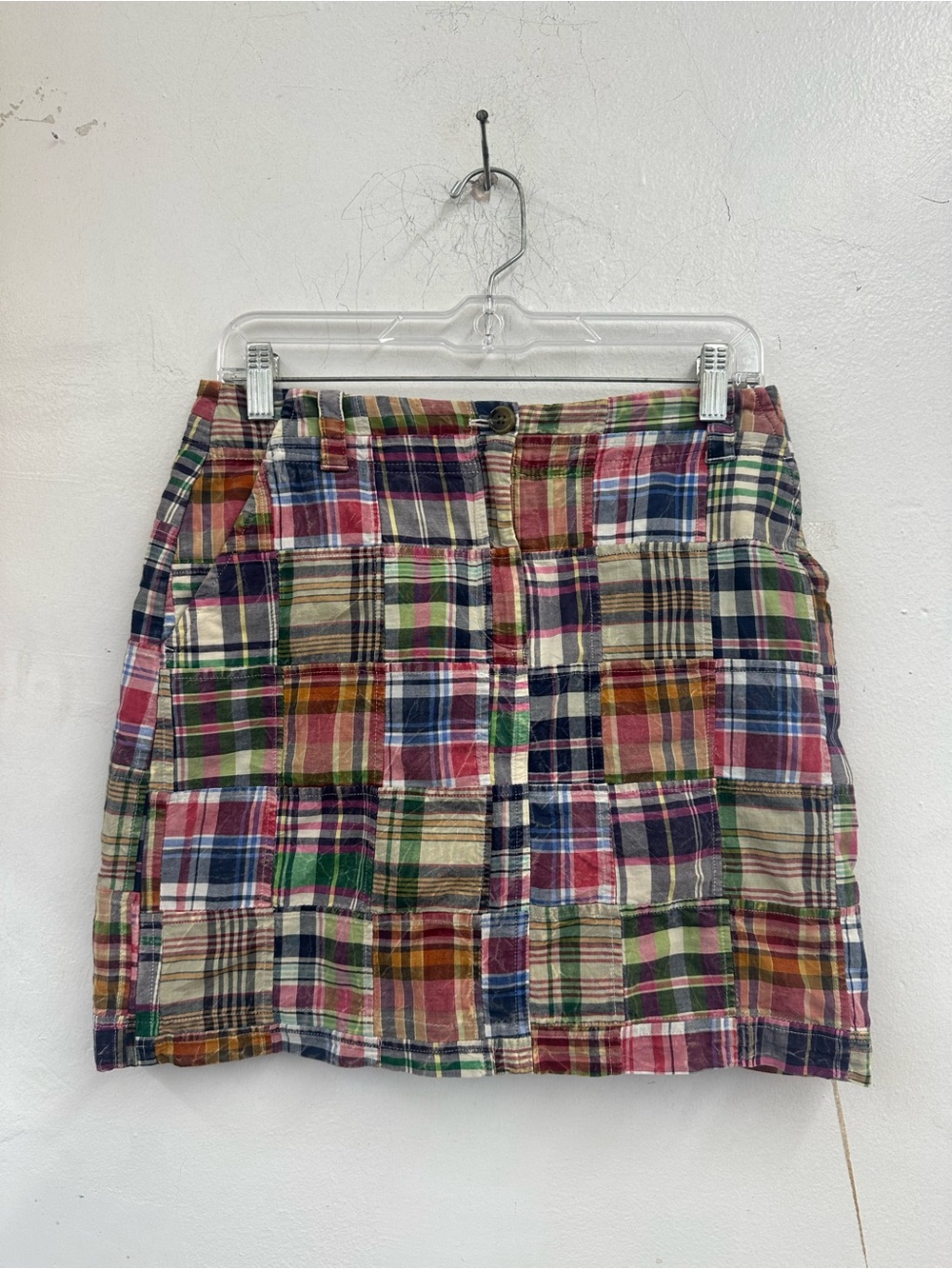Brooks brothers Multicolor Patchwork Plaid Cotton Mini Skirt size 2